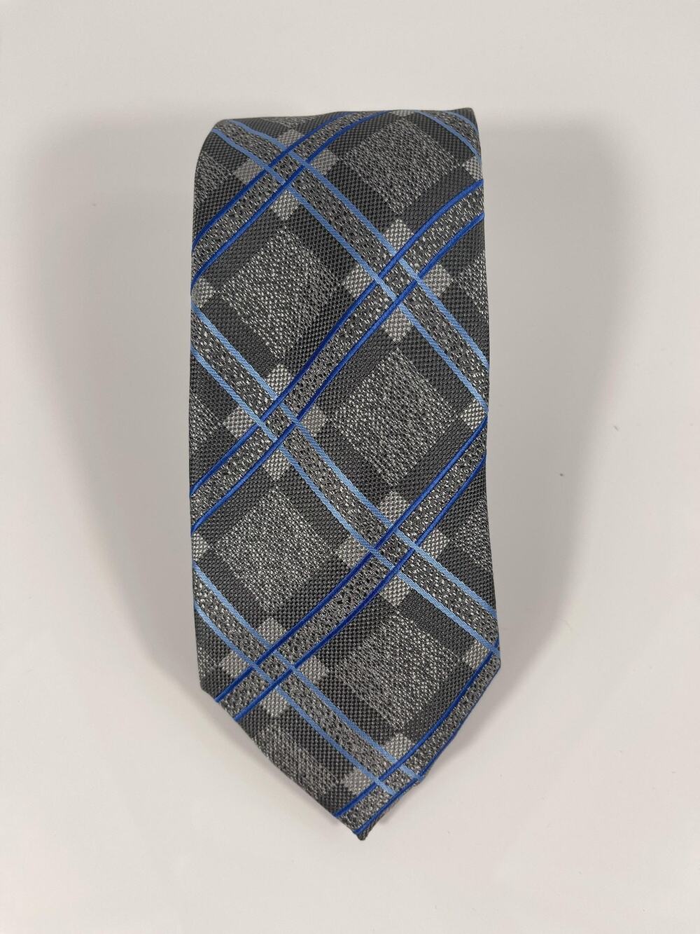 Perry Ellis Portfolio Tie Men's Plaid Dress Necktie Denner Polyester New